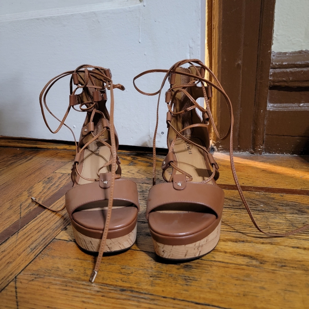 New Coach Lace-Up Sandals